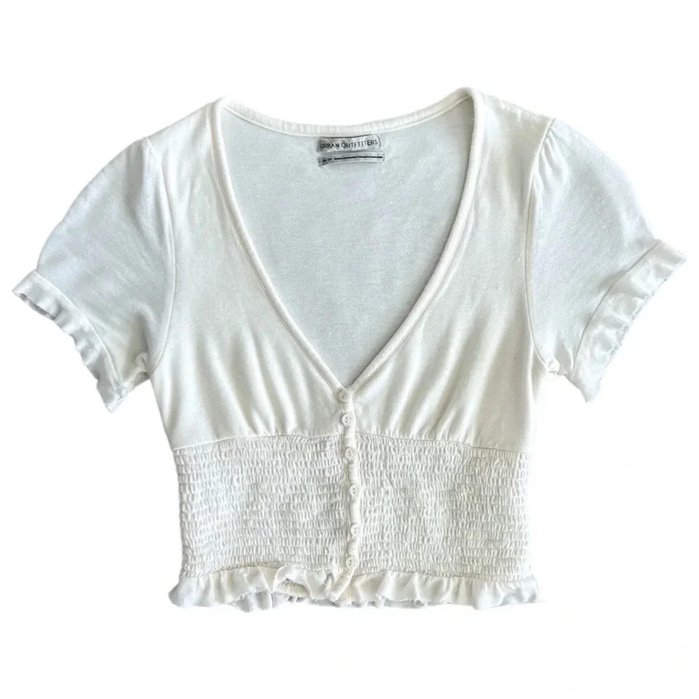 Urban Outfitters Button Up Crop Top